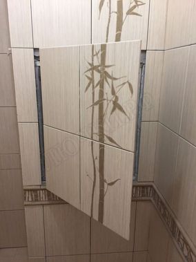 Люк под плитку Нажимной Секрет-Лайт 2 створки 700*400 Люк под плитку Нажимной Секрет-Лайт 2 створки 700*400