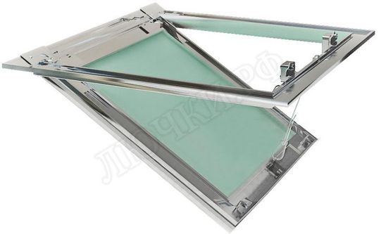 Люк под покраску Ультра для установки в потолок, 2 створки, съёмная перегородка 1200*600 (посадочный размер 1206*606) Люк под покраску Ультра для установки в потолок, 2 створки, съёмная перегородка 1200*600 (посадочный размер 1206*606)